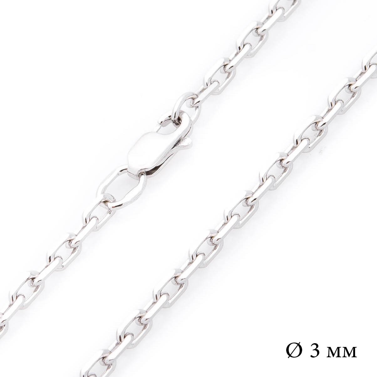 

Серебряная цепочка. Якорное плетение б010233 Оникс 55