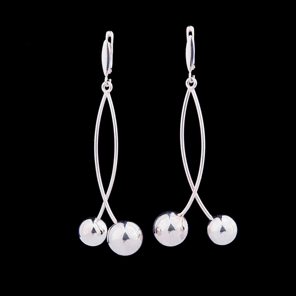 

Серьги "Шарики" 12045 Оникс