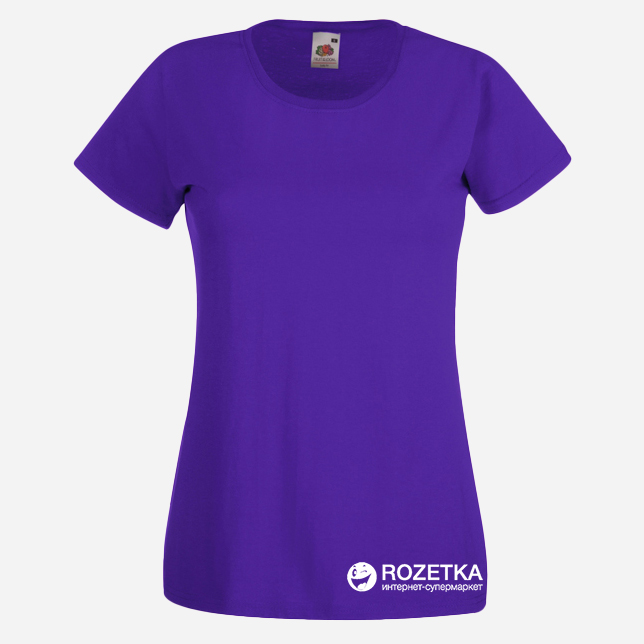 Акція на Футболка Fruit of the loom Valueweight Ladies 0613720РЕ L Фиолетовая від Rozetka