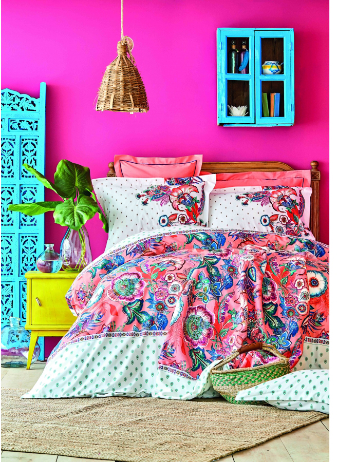 

Постельное белье Karaca Home ранфорс - Merida somon лососевый евро (svt-2000022279338)