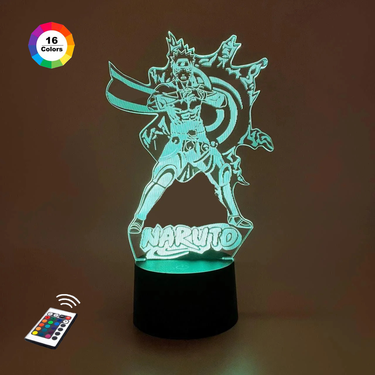 

3D ночник "Наруто 4" 16 цветов + пульт ДУ + адаптер 3DTOYSLAMP