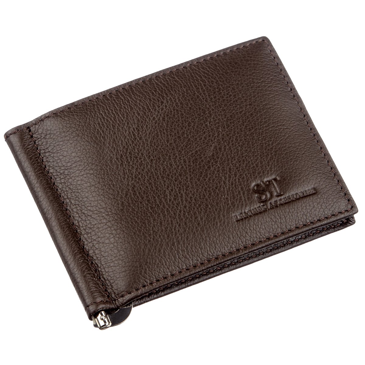 

Кожаный кошелек мужской ST Leather 11,5х8,5 см Коричневый