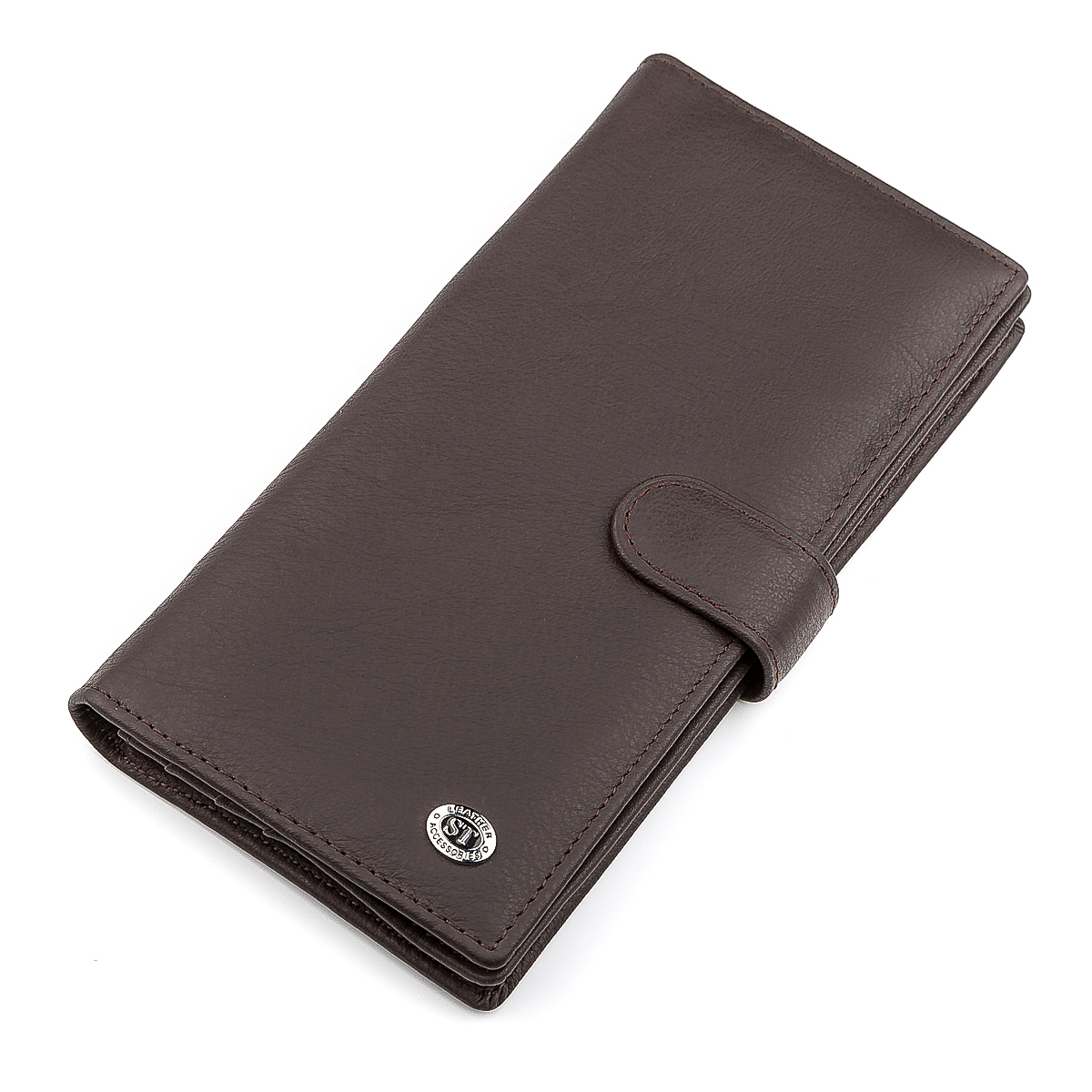 

Кожаный кошелек мужской ST Leather 9х18,5х2,5 см Коричневый
