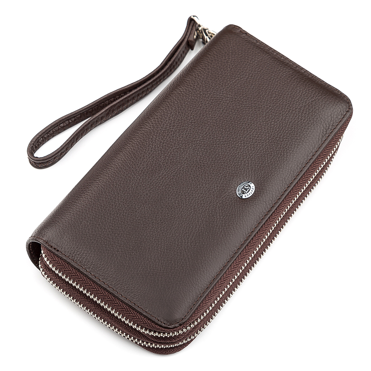 

Кожаный кошелек мужской ST Leather 20х10,5х4,5 см Коричневый