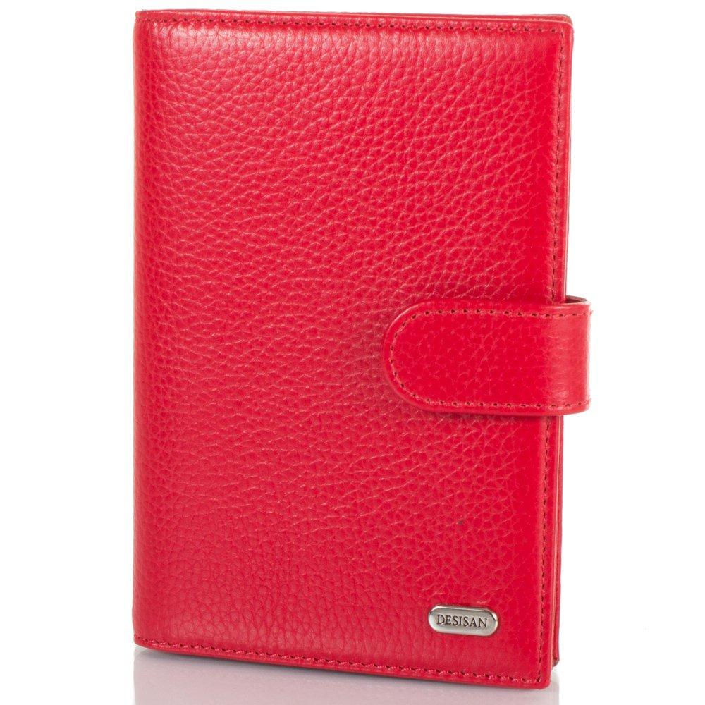 

Кожаная обложка для паспорта женская Desisan 9,5х13,8х2 см (acs0016508) Красный
