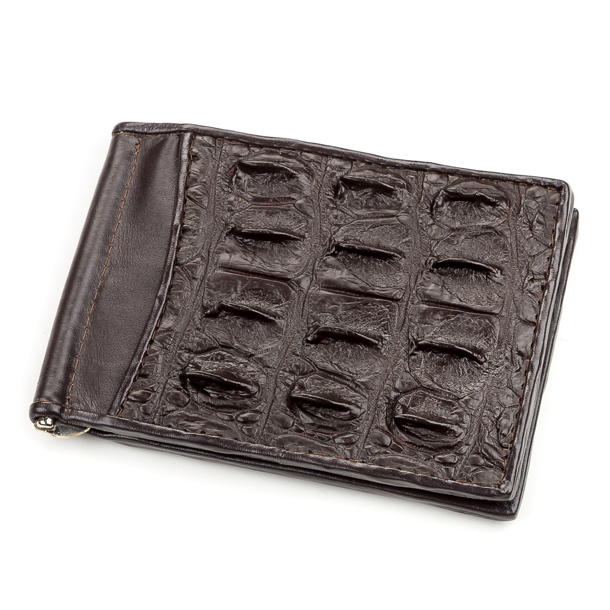 

Зажим для купюр кожаный CROCODILE LEATHER 12х 8,5 см Коричневый