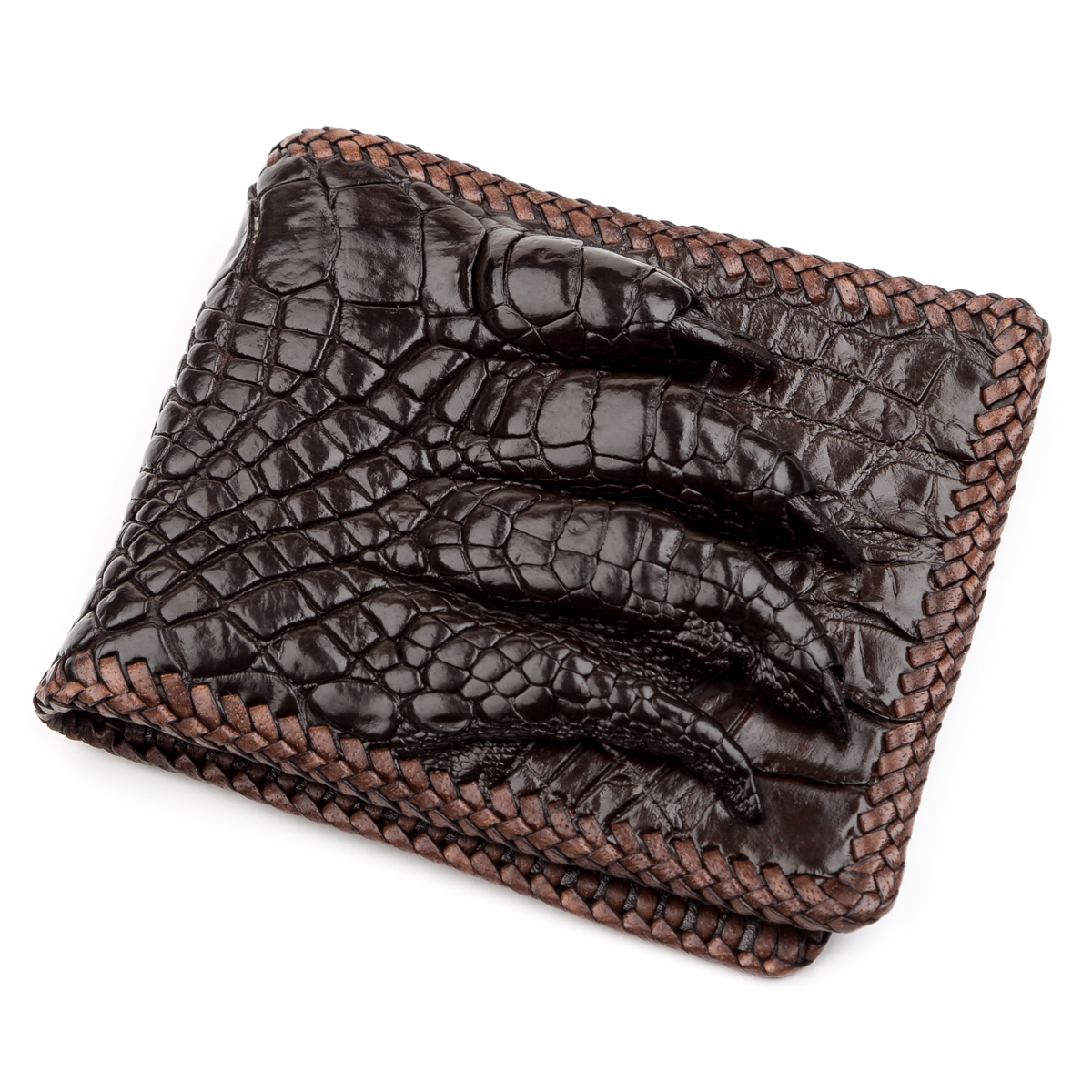 

Кожаный кошелек мужской CROCODILE LEATHER 12х 10 см Коричневый