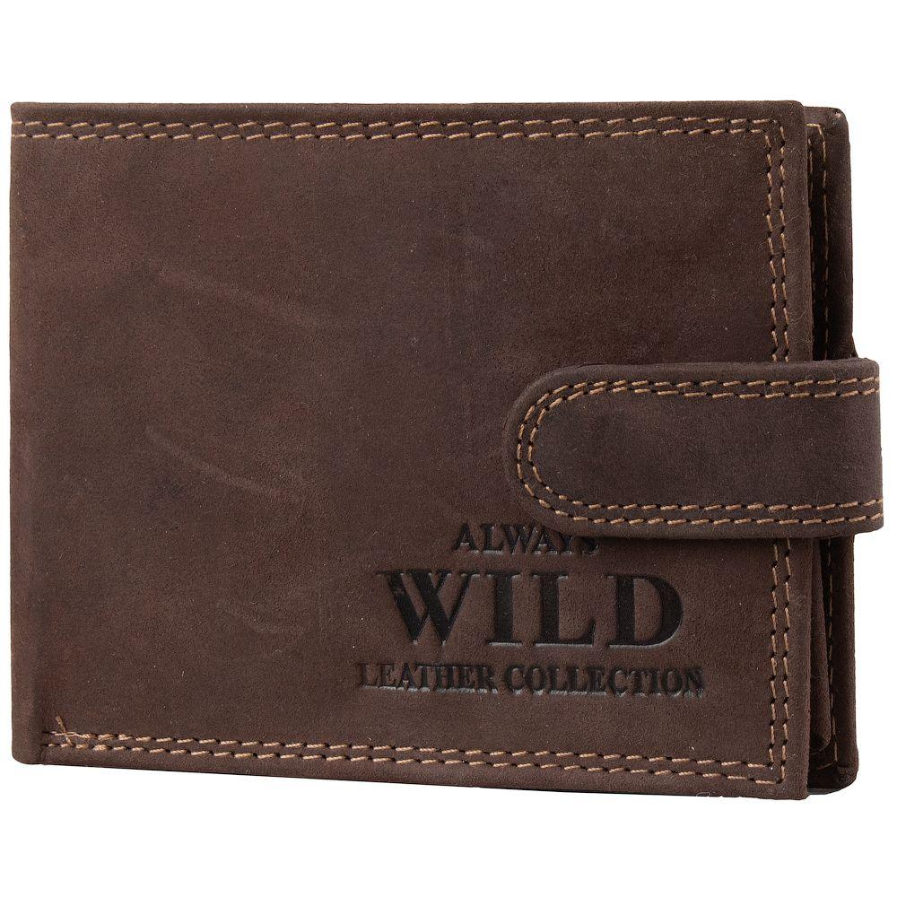 

Кожаное портмоне мужское Always Wild 10,5х8,5х2 см Коричневый