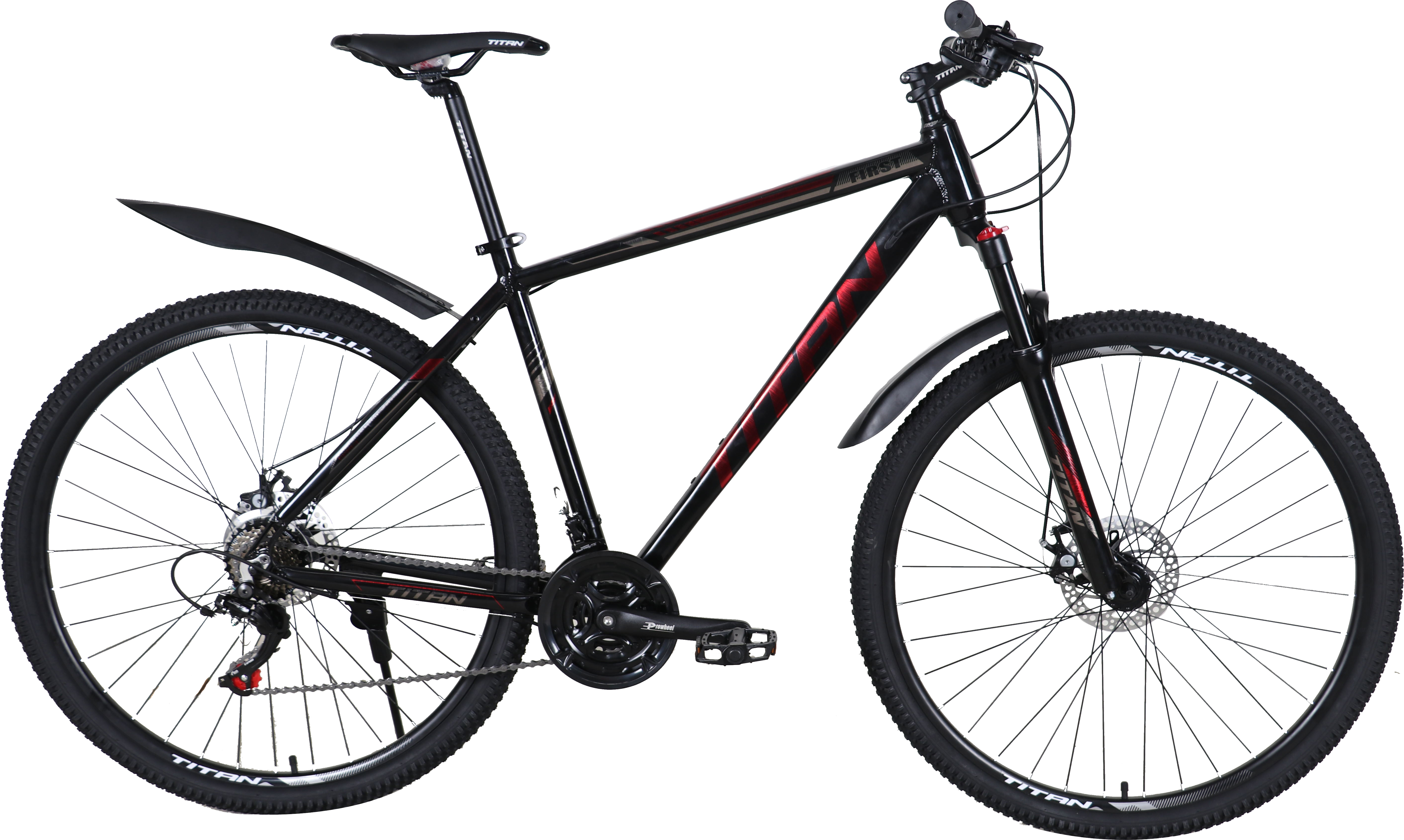 

Велосипед Titan First 27.5" 17.5" 2021 Black-red (27TWA21-003583)