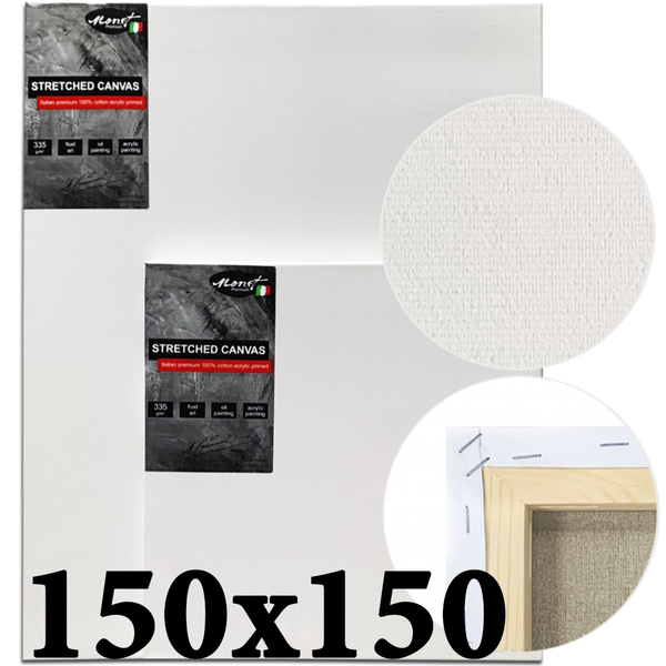 

Холст на подрамнике Monet итальянский хлопок 320 г/м2 среднее зерно 150*150 см (MN150150)