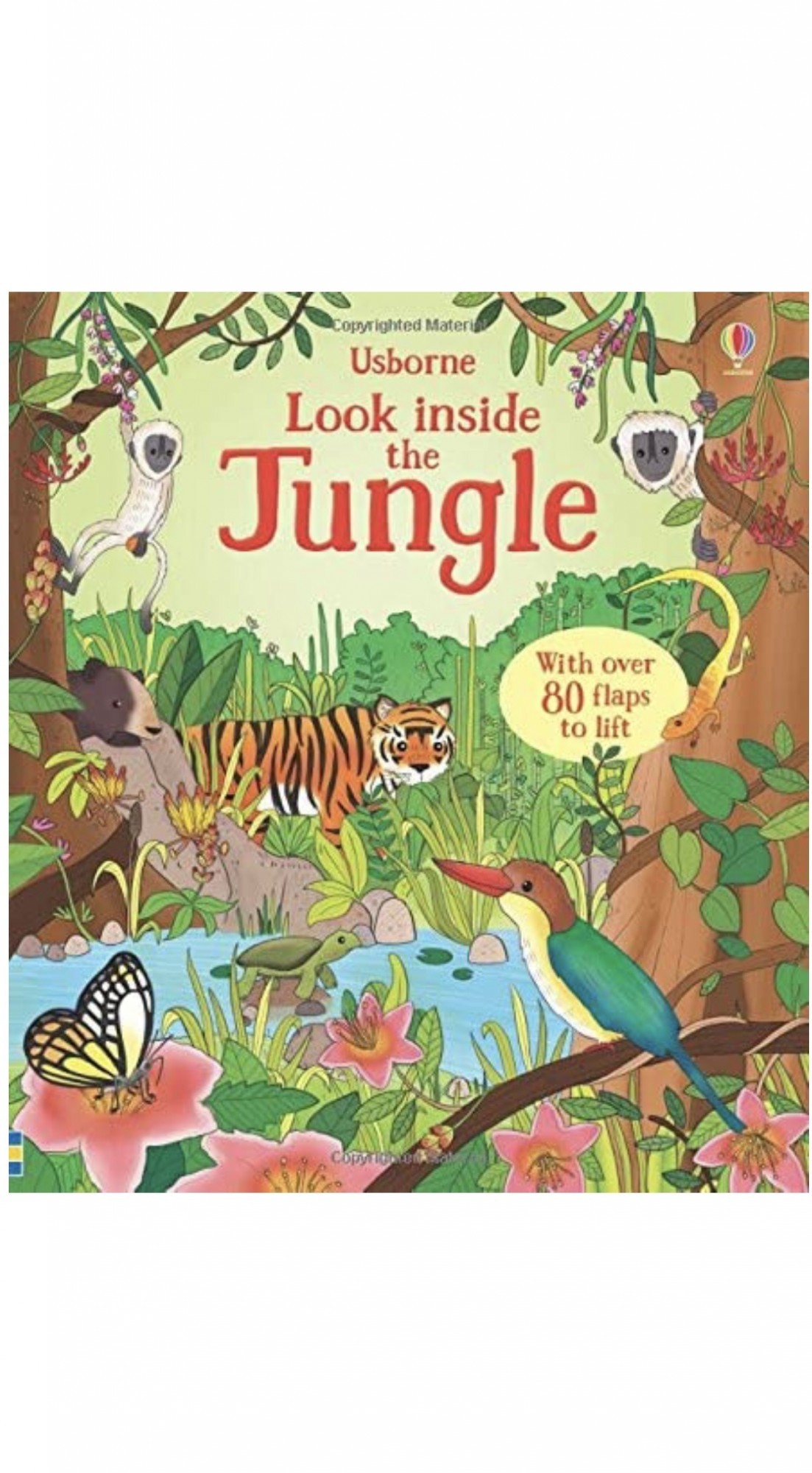 

Детская книга Usborne с окошками Look inside the Jungle