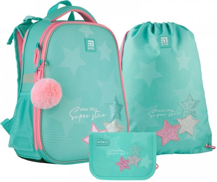 

Школьный набор Kite рюкзак + пенал + сумка для обуви Super Star SET_K21-531M-4