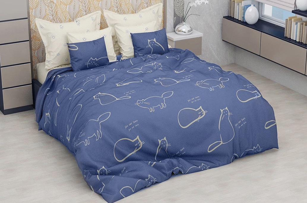 

Комплект постельного белья SoundSleep Cute Cats Полисатин 160х220 см