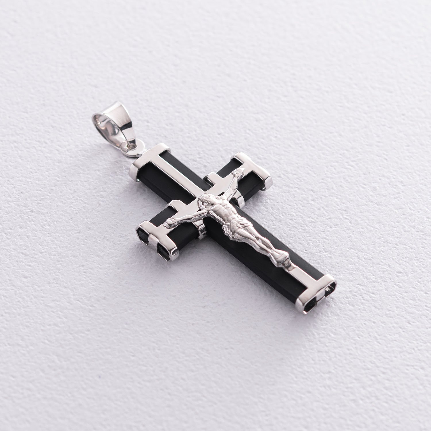 

Православный крест "Распятие. Спаси и Сохрани" (каучук) 940011c Оникс