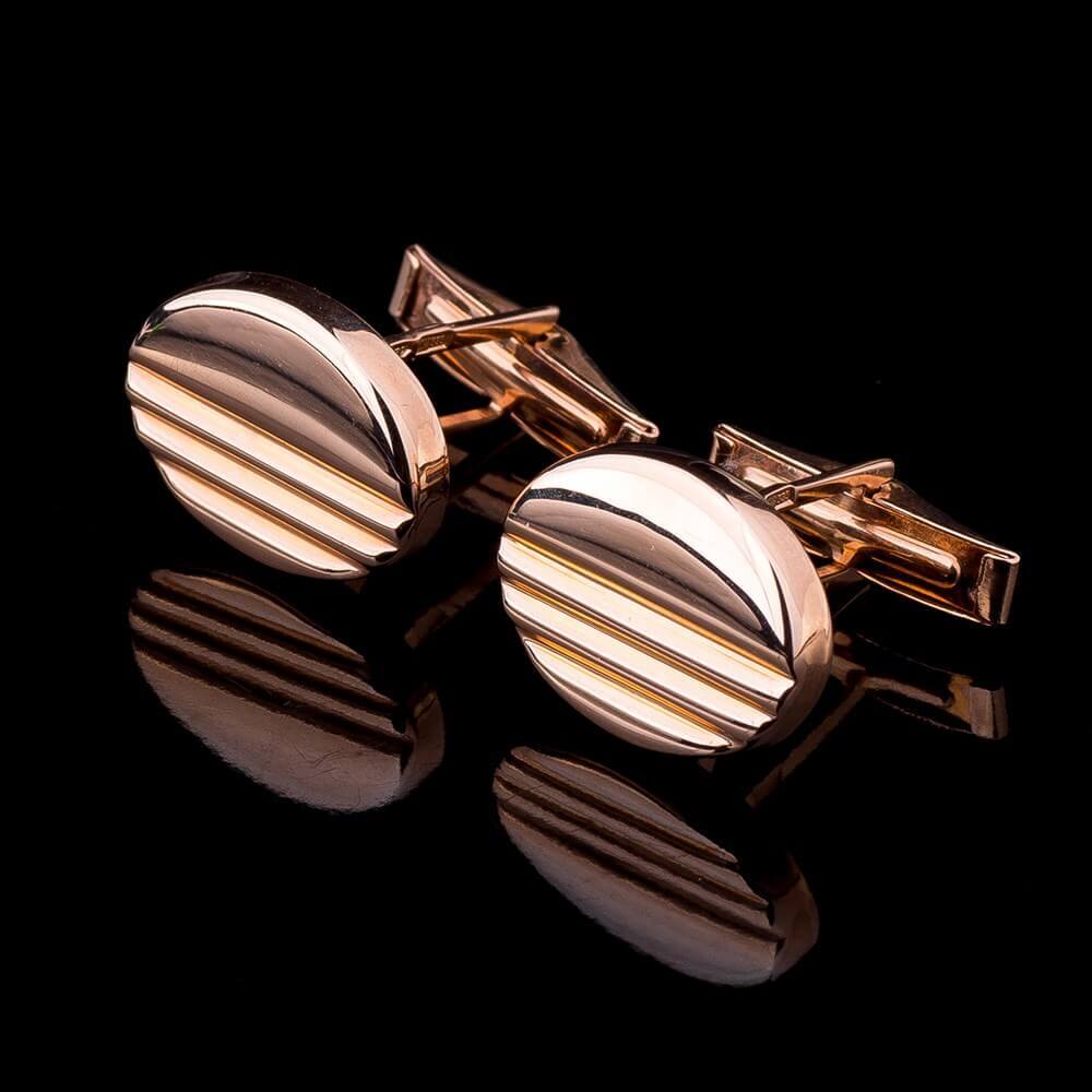 

Золотые запонки зап00010 Оникс