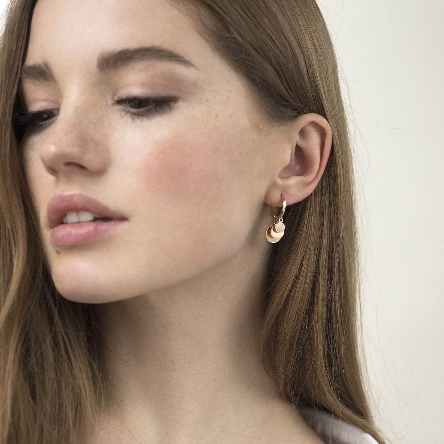 

Золотые серьги "Монетки" с07219 Оникс