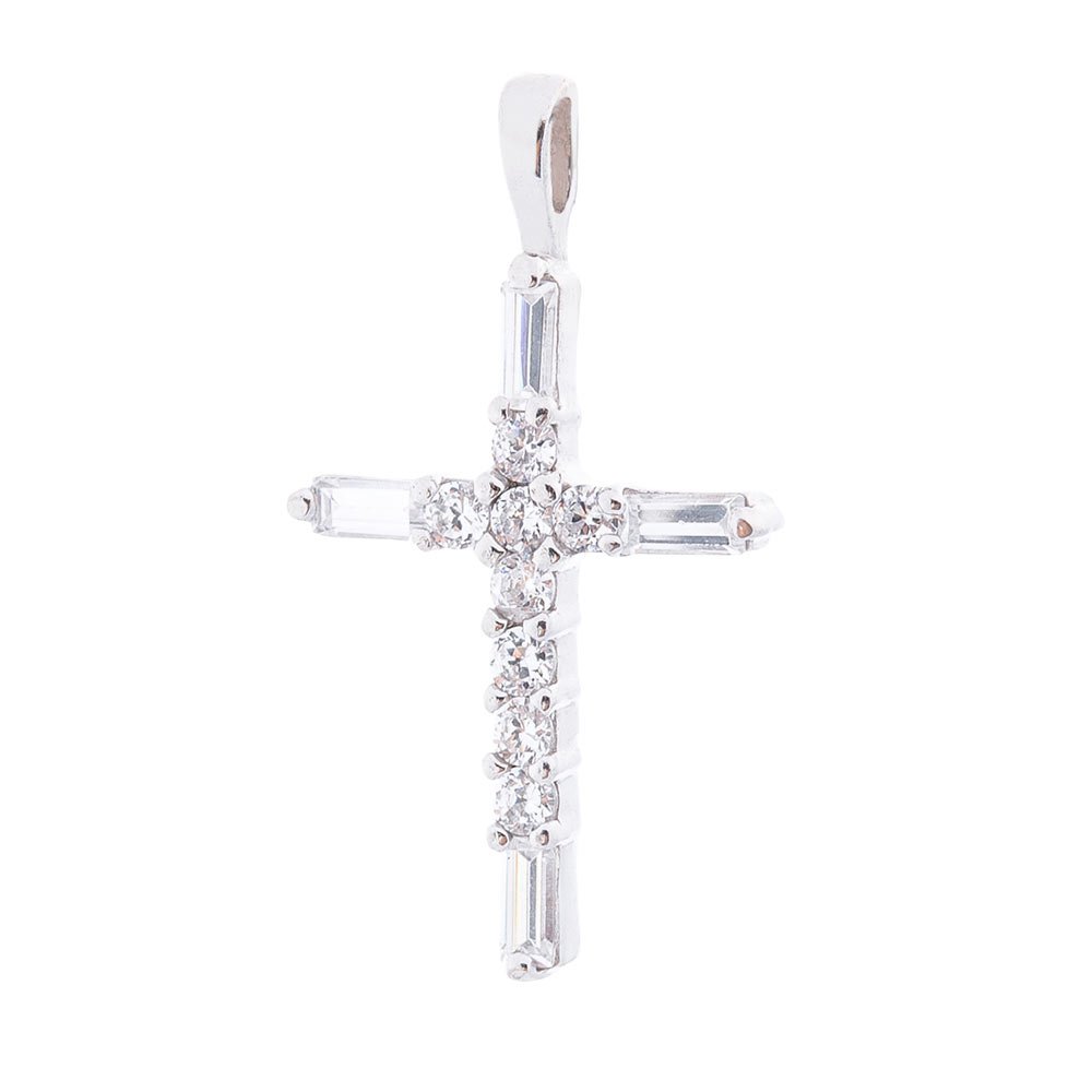 

Крестик (фианиты, родий) 131996 Оникс