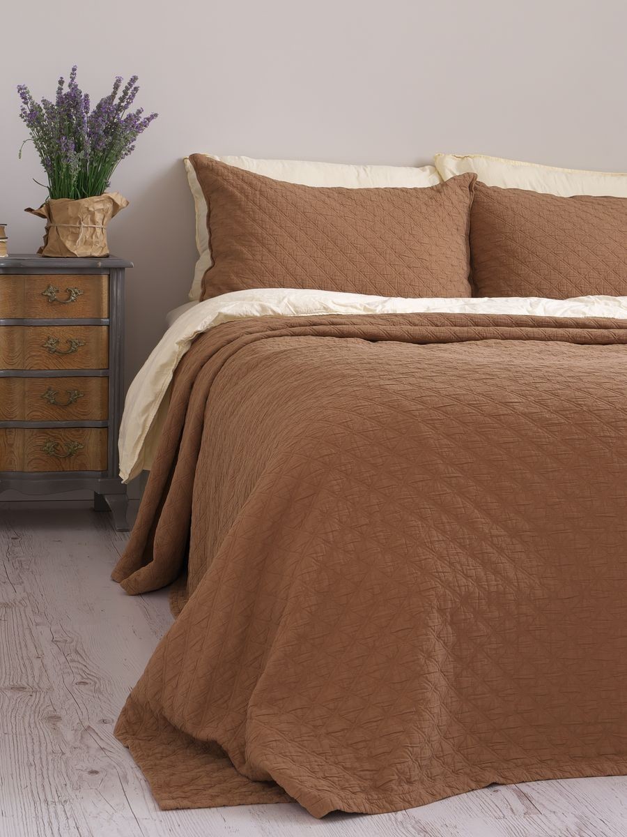 

Покрывало Limasso Cambridge 240x260 + 2 наволочки Wood Smoke