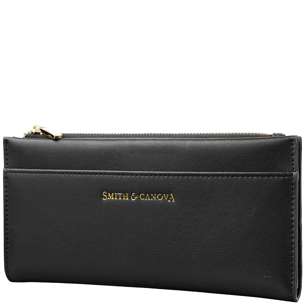 

Кожаный кошелек женский Smith&Canova 20х10х0,5 см Черный