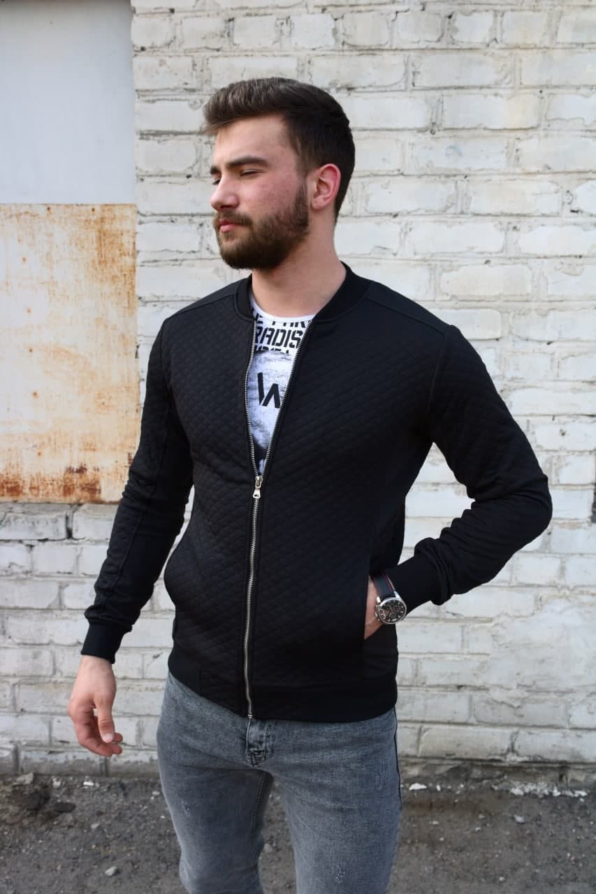 

Кофта R.A. Bomber Romb M чёрная 851-M