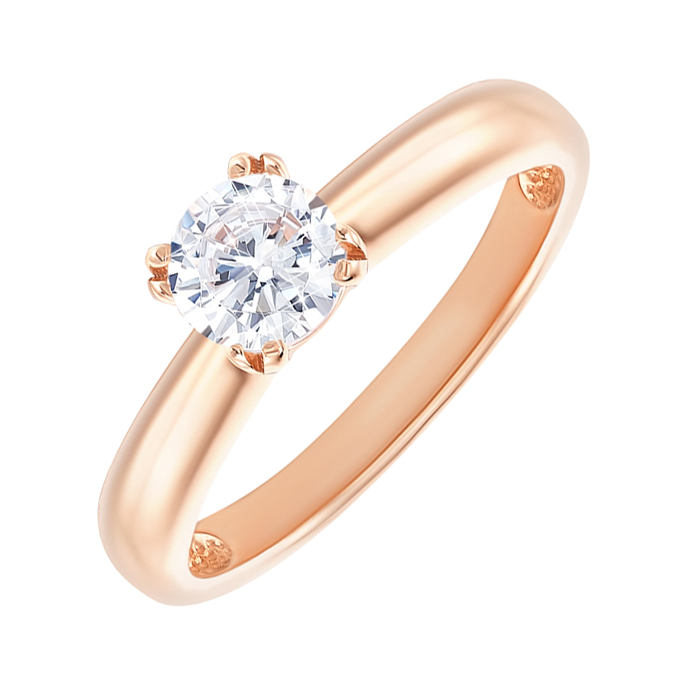 

Кольцо из красного зоота с фианитом 000147187 18.5 размера