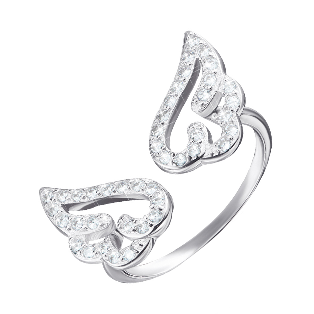 

Серебряное кольцо с фианитами 000124732 17.5 размера