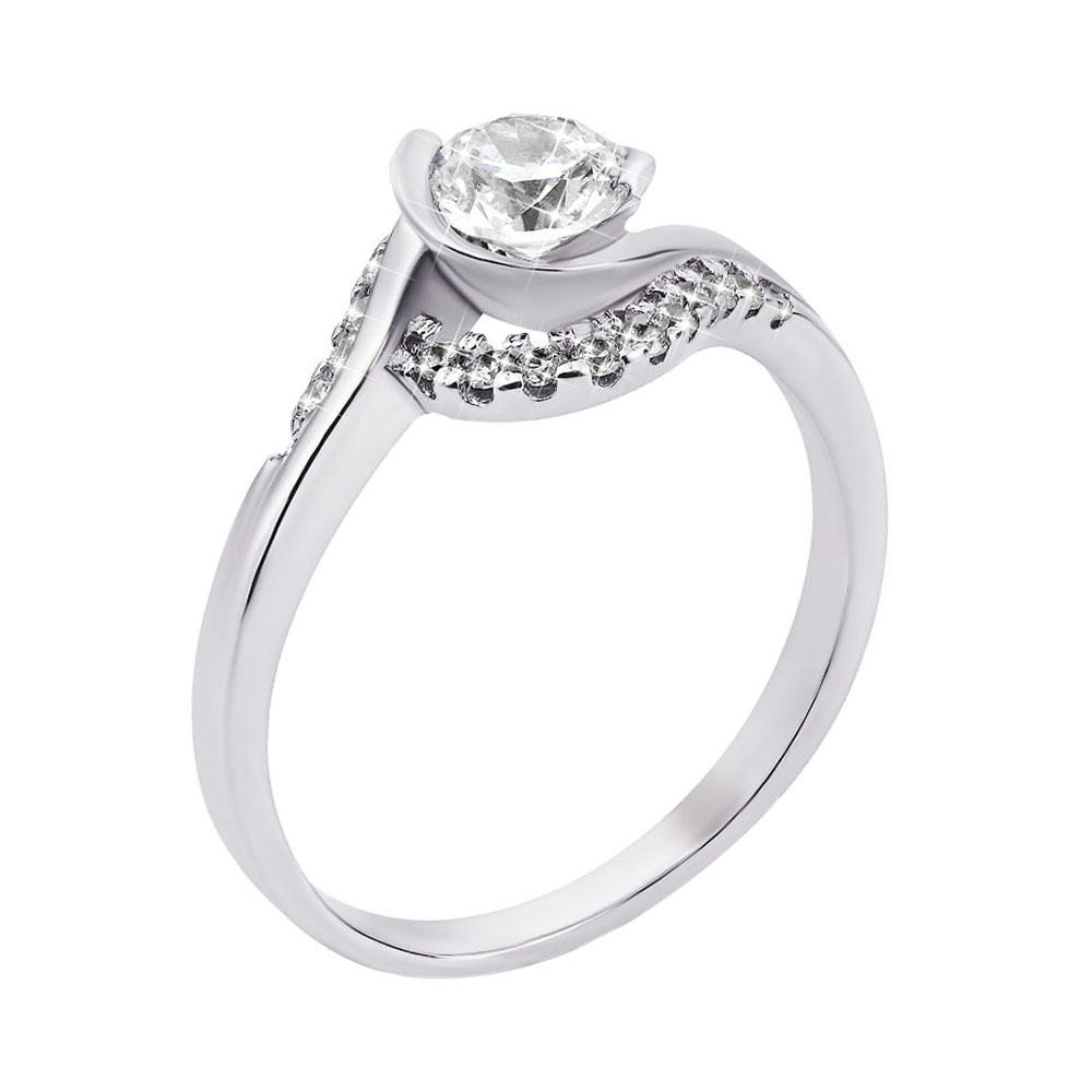 

Серебряное кольцо с фианитами 000130375 16.5 размера