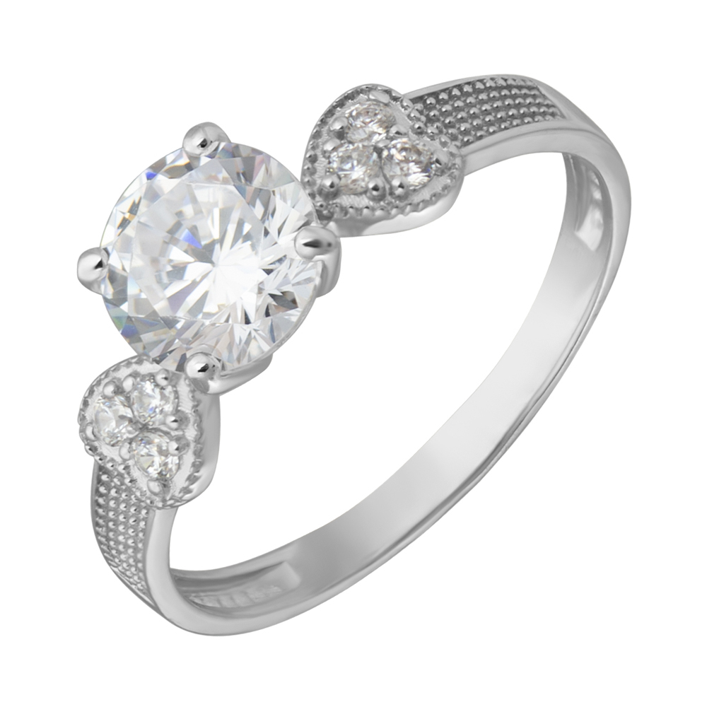 

Серебряное кольцо с фианитами 000019423 16.5 размера