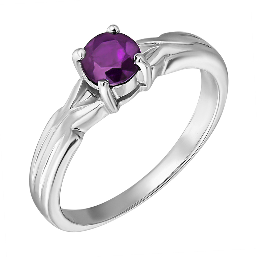 

Серебряное кольцо с аметистом 000125588 17.5 размера