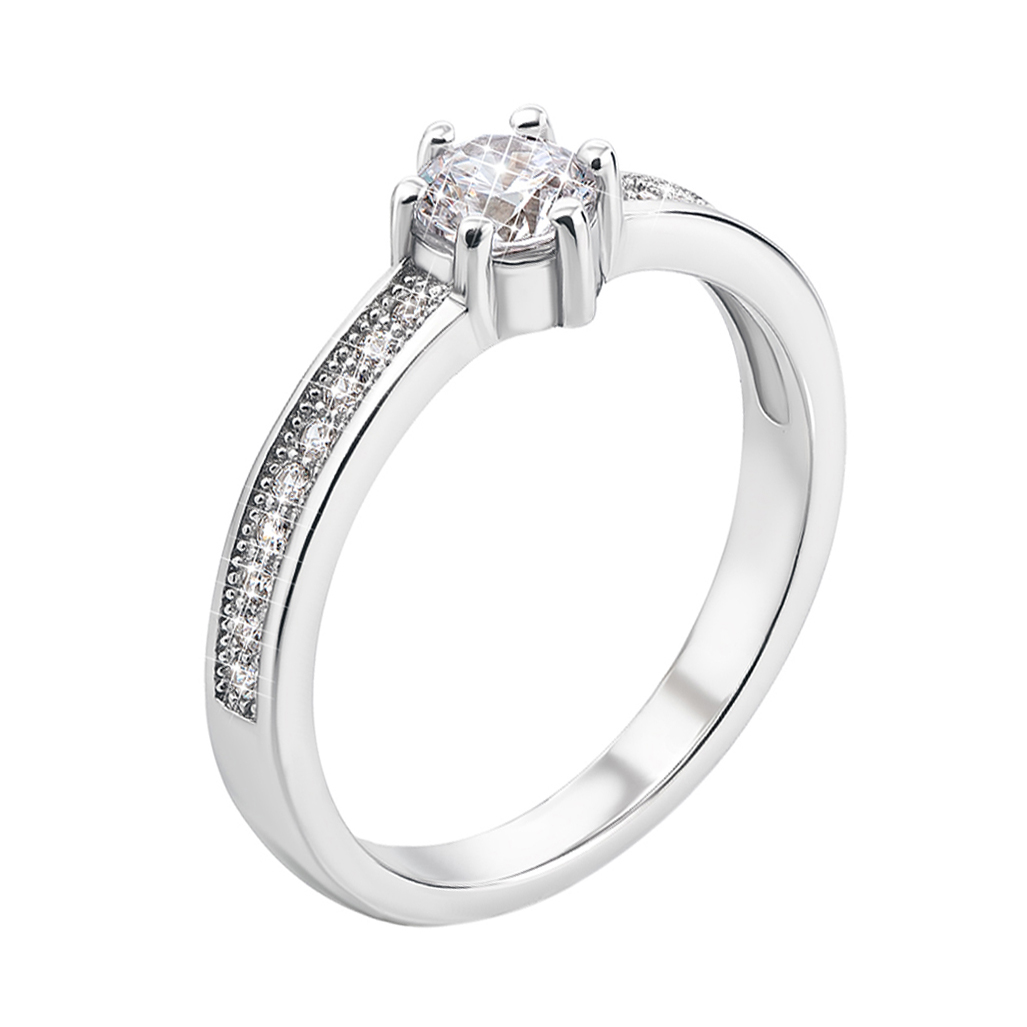 

Серебряное кольцо с фианитами 000118408 17.5 размера
