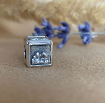 

Серебряная бусина Travel jewelry Ушба 925° с чернением