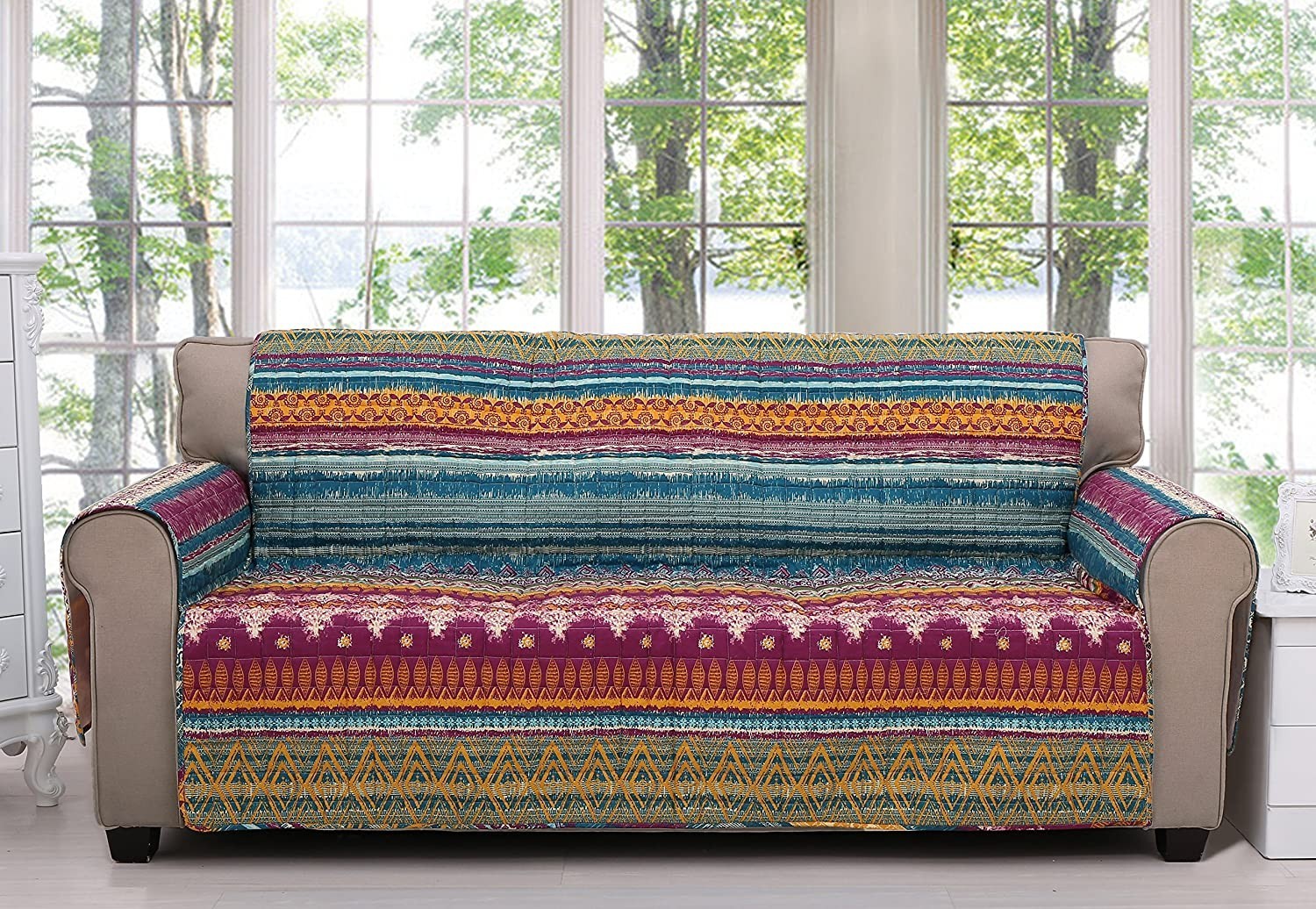 

Покрывало Greenland Home Southwest Loveseat protector, Сиеста,разноцветный,GL-1412FFPA,разм.322х195 см.