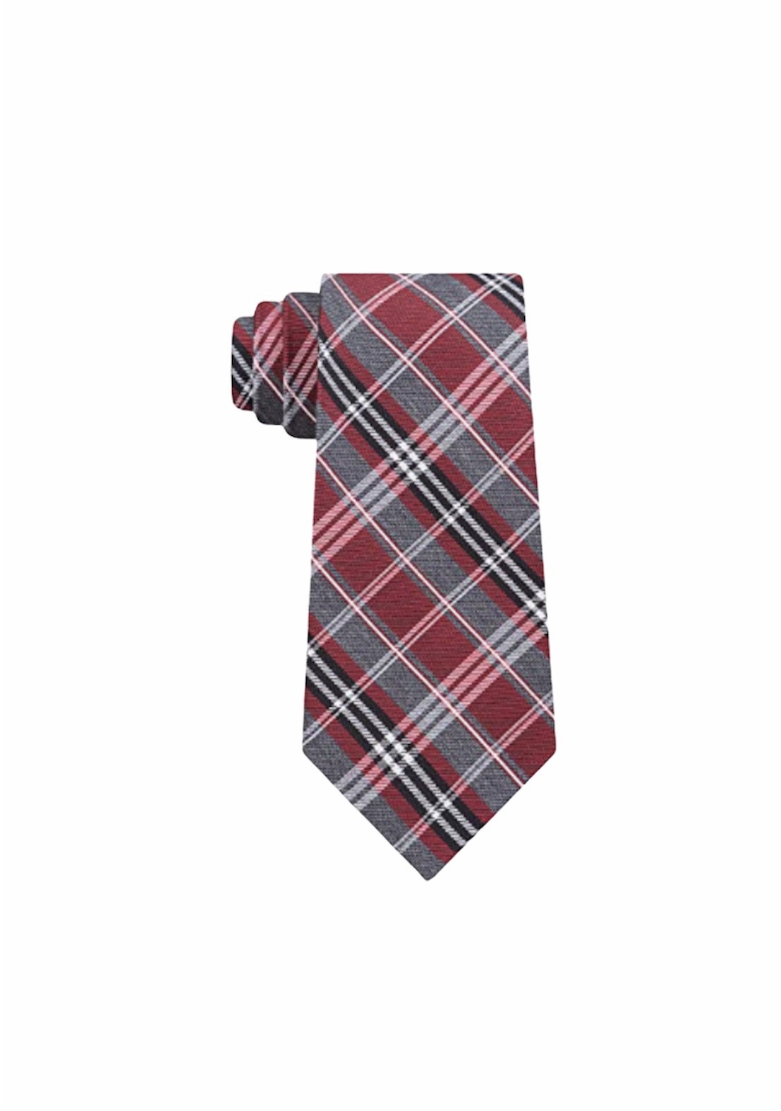 

Мужской галстук Tommy Hilfiger, в полоску,красный с серым, S19933