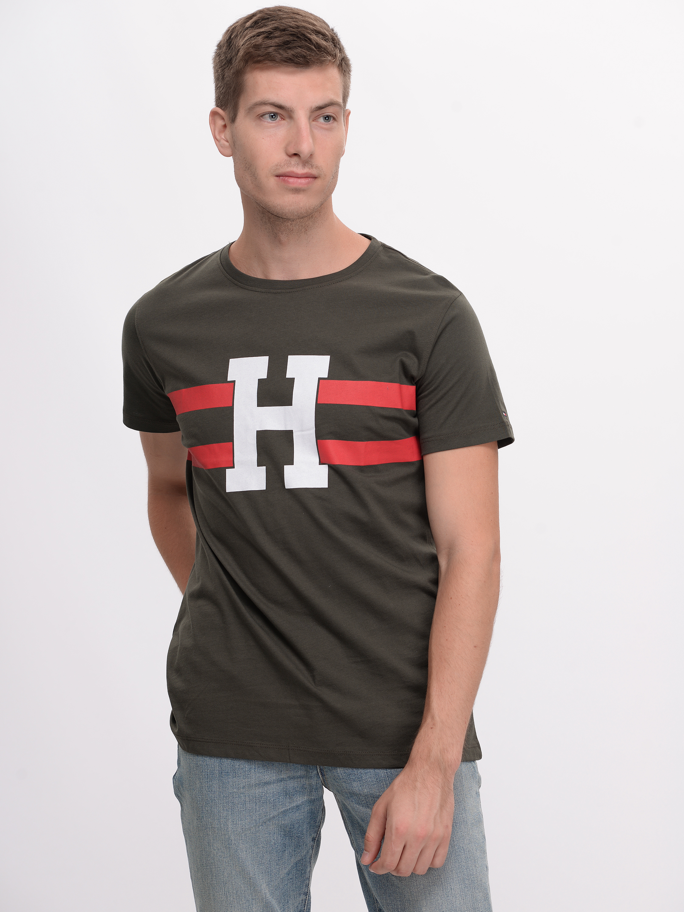 Акція на Футболка Tommy Hilfiger 9631.4 XXL (52) Хакі від Rozetka