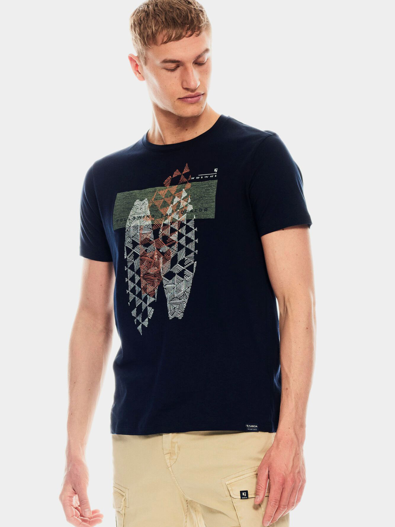 

Футболка Garcia P01201-292 S Темно-синяя