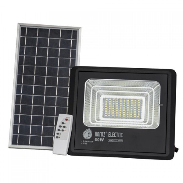 

Прожектор на солнечных батареях HOROZ TIGER LED, 60W, 1375Lm, 6400K (6082)