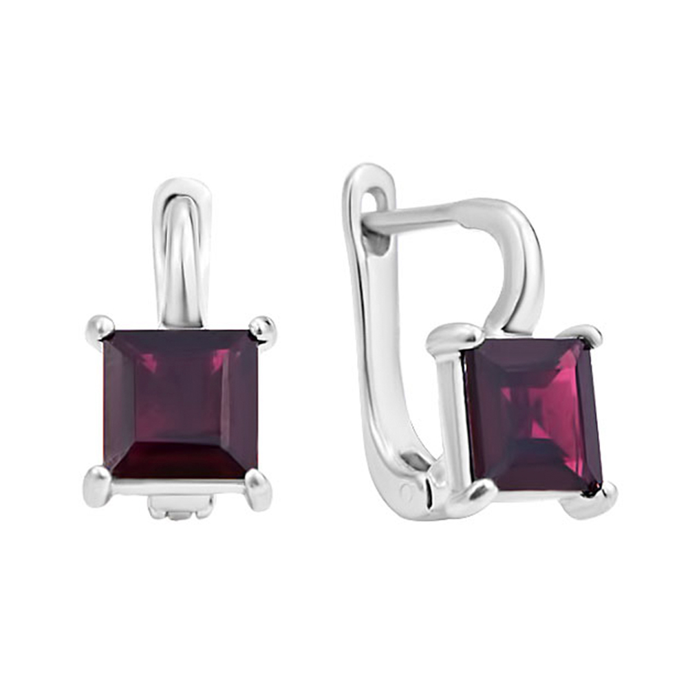 

Серебряные серьги с гранатами 000131723