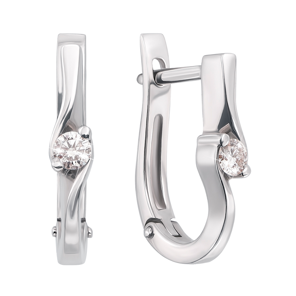 

Серьги из белого золота с бриллиантами 000123640