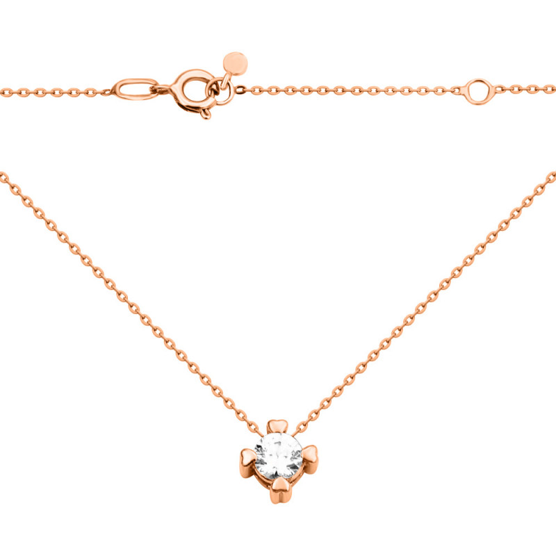 

Колье из красного золота с кристаллом Swarovski 000135782 40 размера