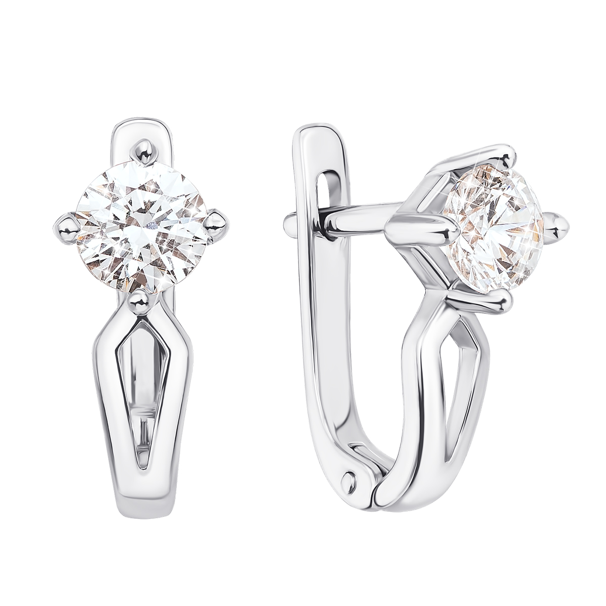 

Серьги из белого золота с цирконием Swarovski 000126388