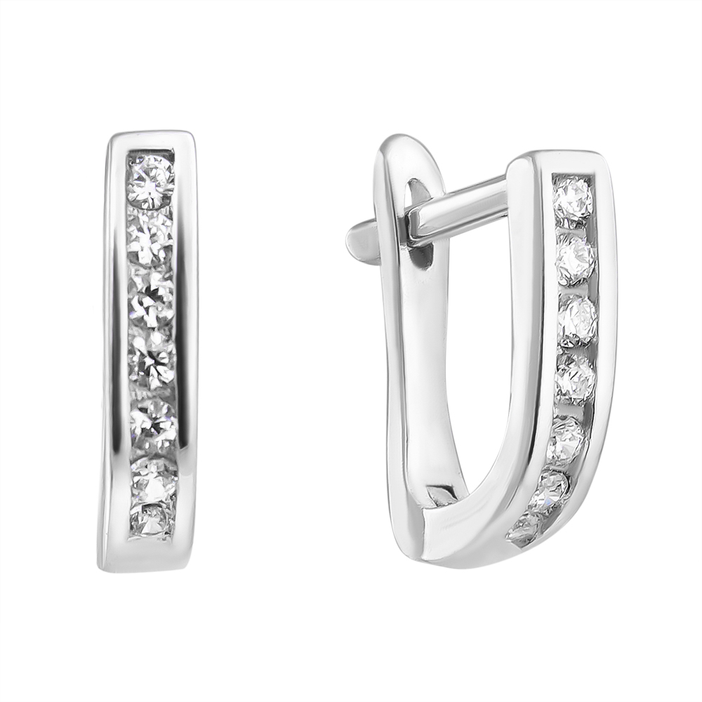 

Серьги из серебра с цирконием 000028935