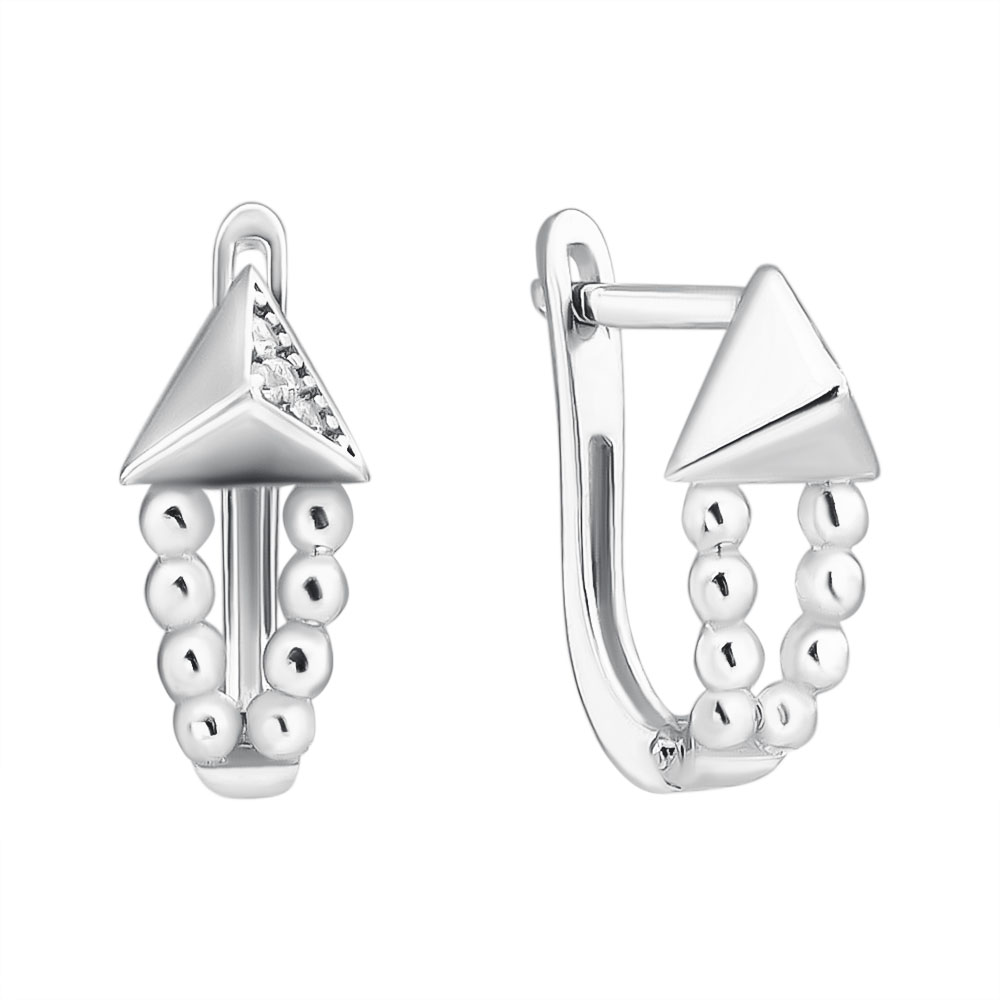 

Серебряные серьги с фианитами 000126583