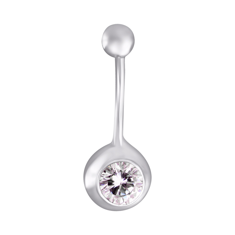 

Серебряный пирсинг с фианитом 000125560