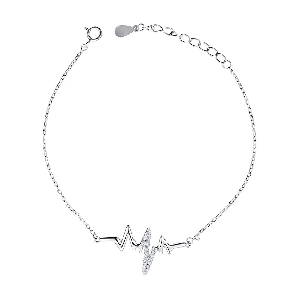 

Серебряный браслет с фианитами 000148965 17 размера