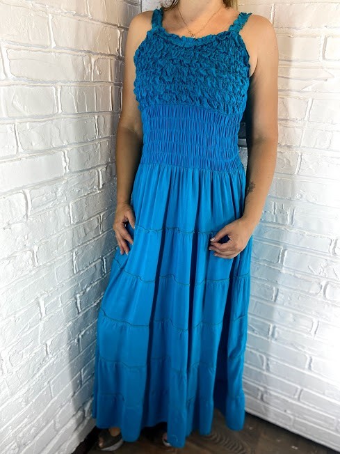 

Сарафан женский бирюзовый 2075 QINGLILAIJIA, Сарафан женский бирюзовый 2075 QINGLILAIJIA 44-50