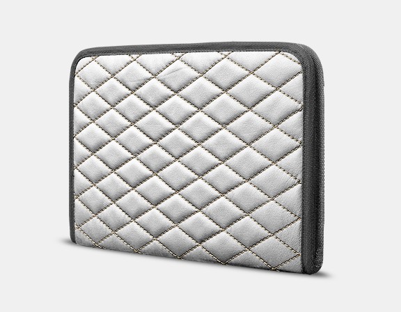 

Органайзер для документов А4 от Carbag Белый с бежевой строчкой и серой окантовкой