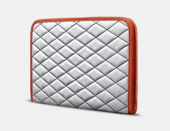 

Органайзер для документов А4 от Carbag Белый с синей строчкой и оранжевой окантовкой