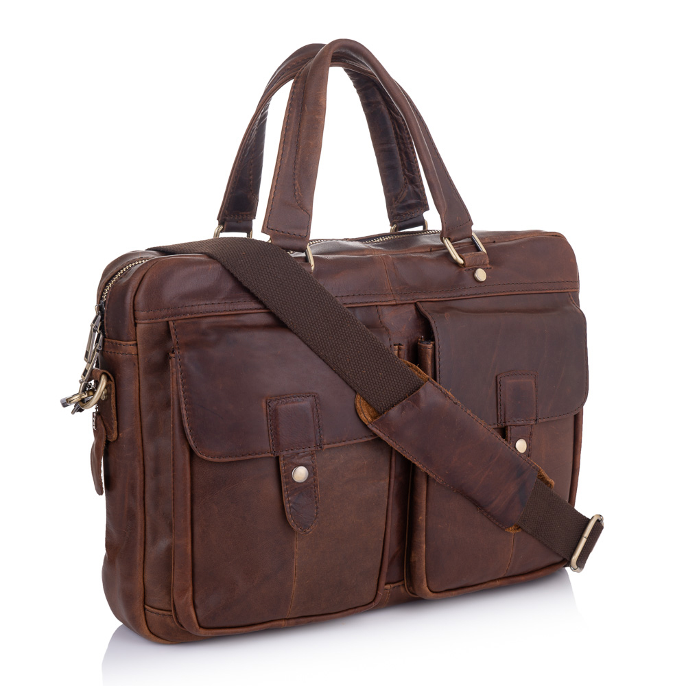 

Кожаный портфель мужской Buffalo Bags 39х29,5х7 см Коричневый