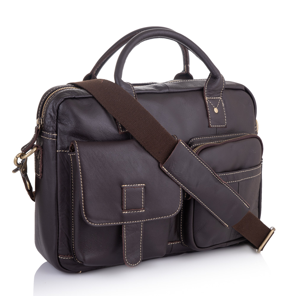 

Кожаный портфель мужской Buffalo Bags 37х26х8 см Коричневый