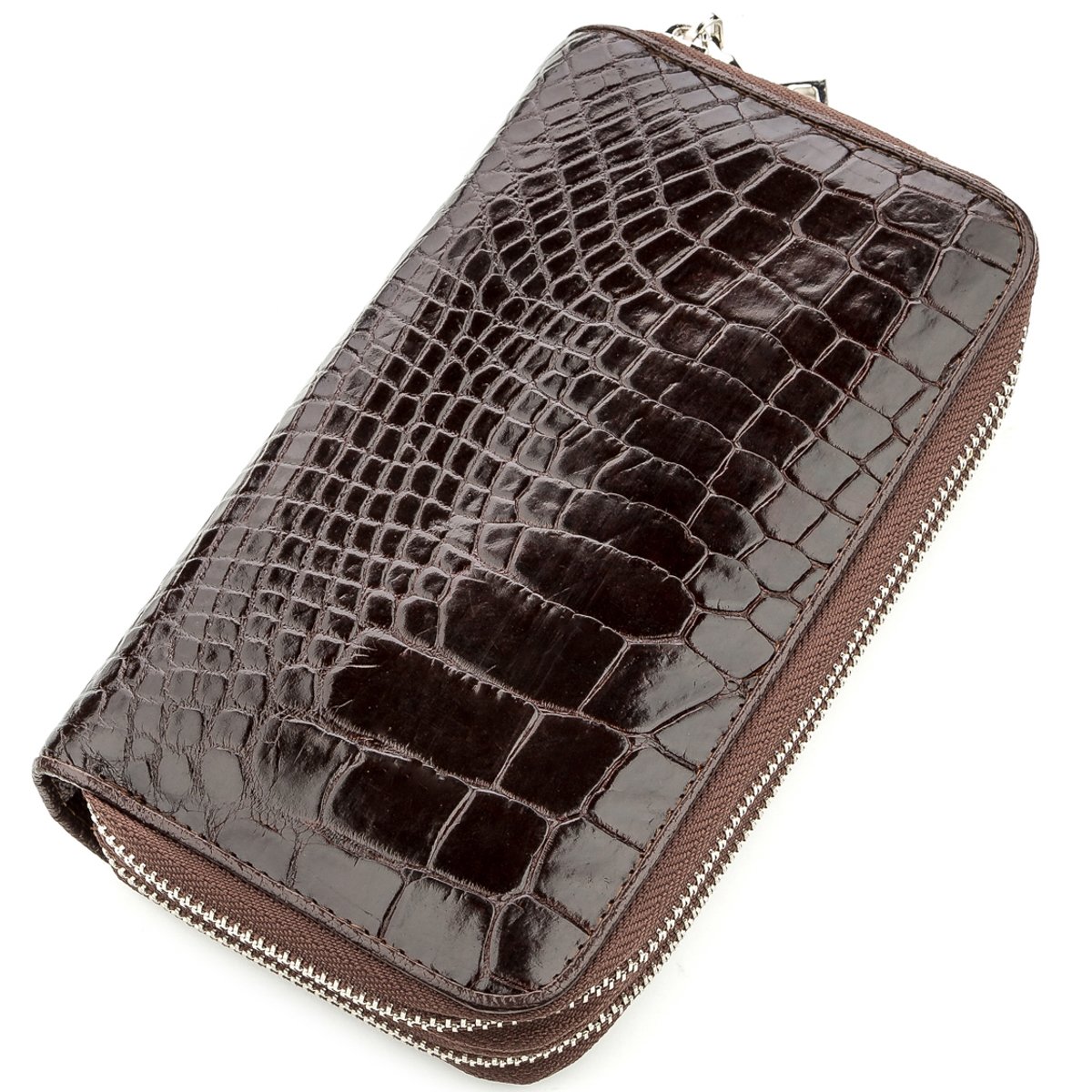 

Кожаный клатч мужской CROCODILE LEATHER 19х11 см Коричневый